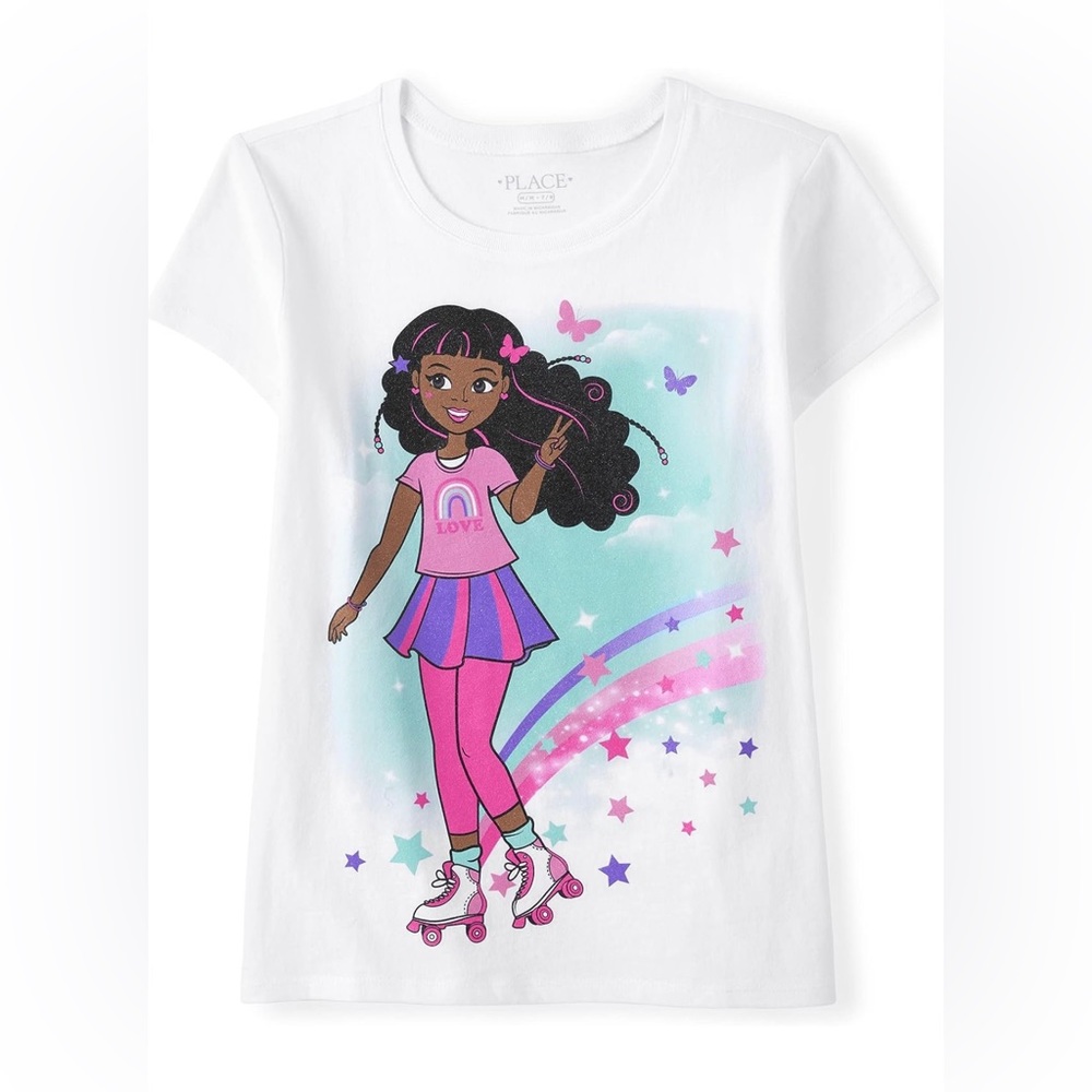 The Children's Place Girls Short Sleeve Graphic T-Shirt…Sz: M